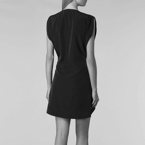All Saints Black 'Saelde' Dress with Front Pockets - Picture 2 of 6